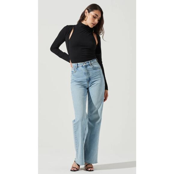 ASTR The Label Black Long Sleeve Mock Neck Shrug Women's Size XL NWT - Picture 1 of 10